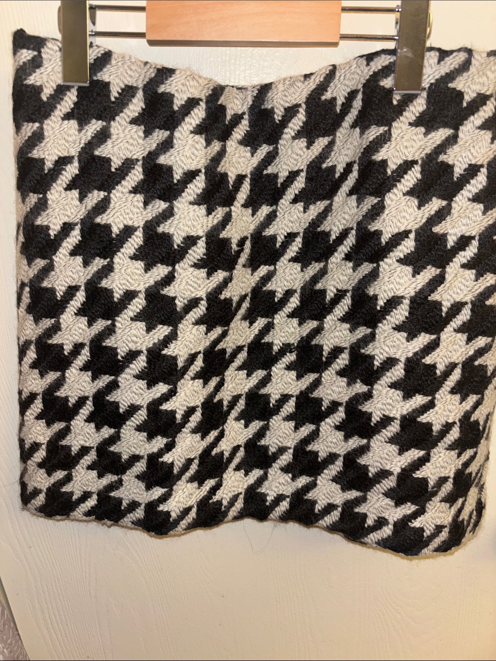 H&M Black & White Houndstooth Mini Skirt US 12
